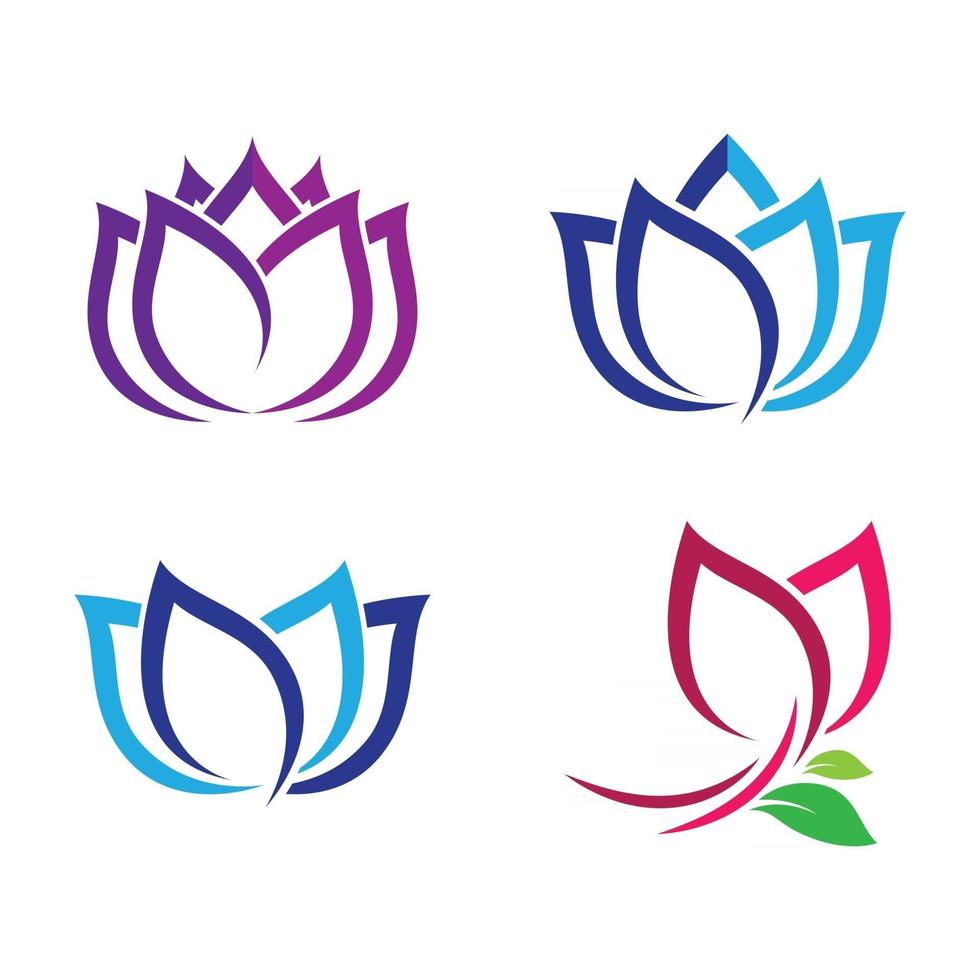 Beauty lotus logo images vector