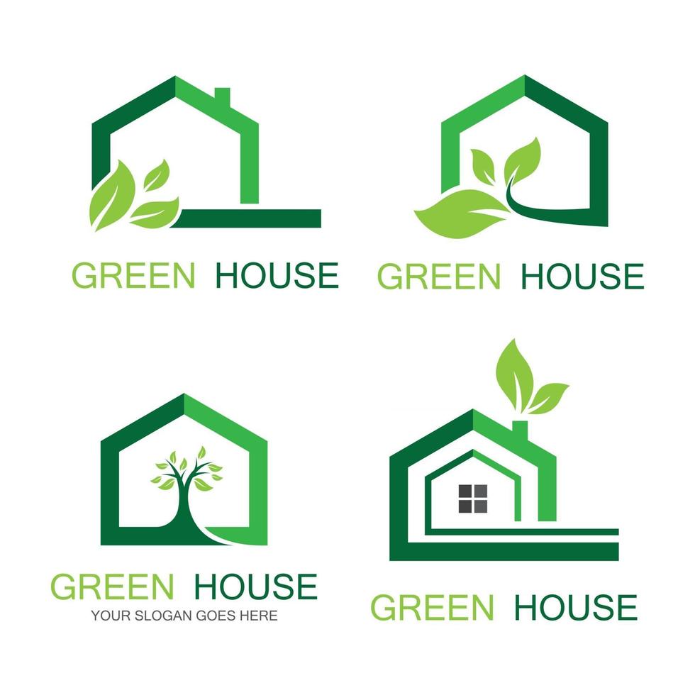 imagenes de eco casa logo vector