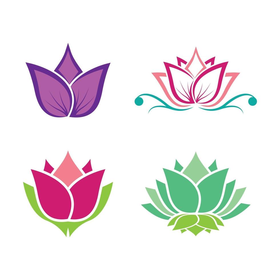 Beauty lotus logo images vector