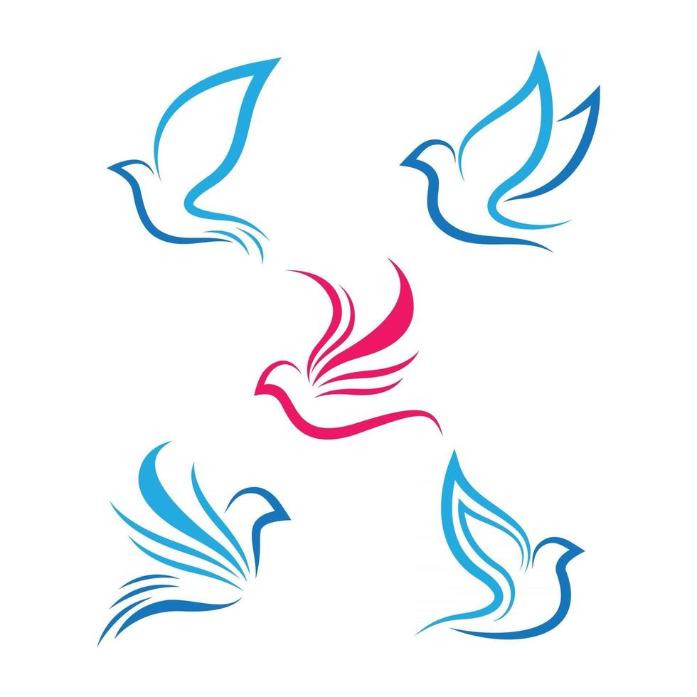 Dove logo images illustration vector