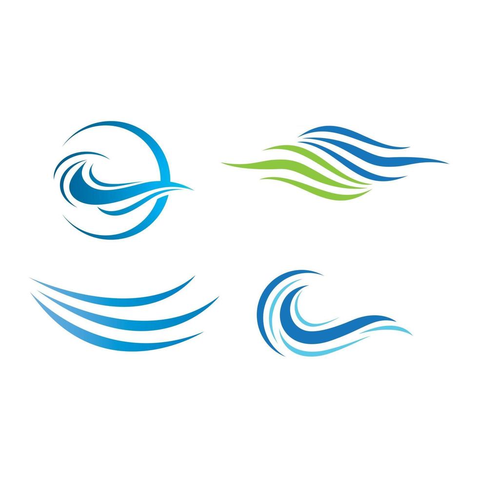 Water wave logo images vector