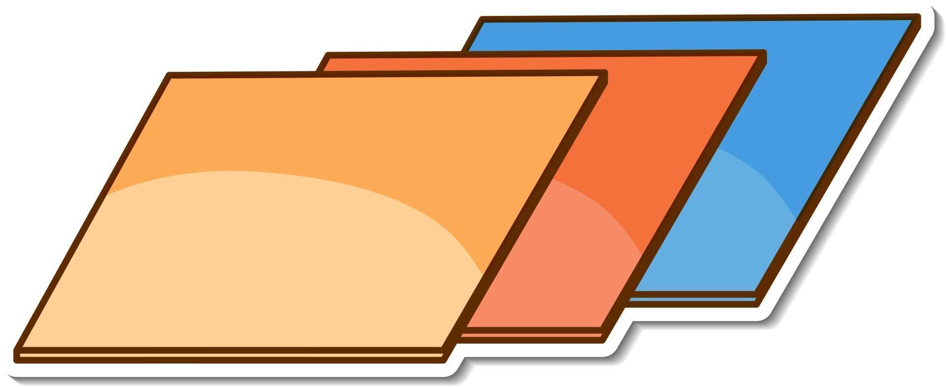 Sticker parallelogram shape on white background vector