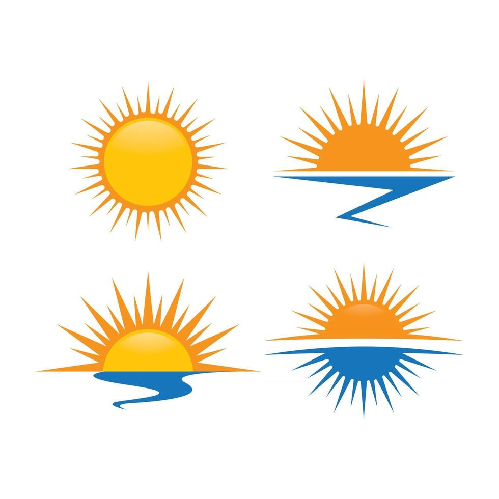 Sunset logo images vector