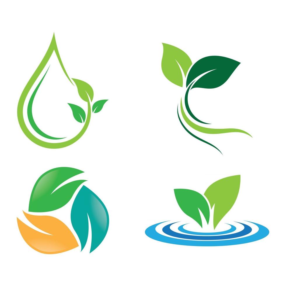 imagenes de logo de hoja vector