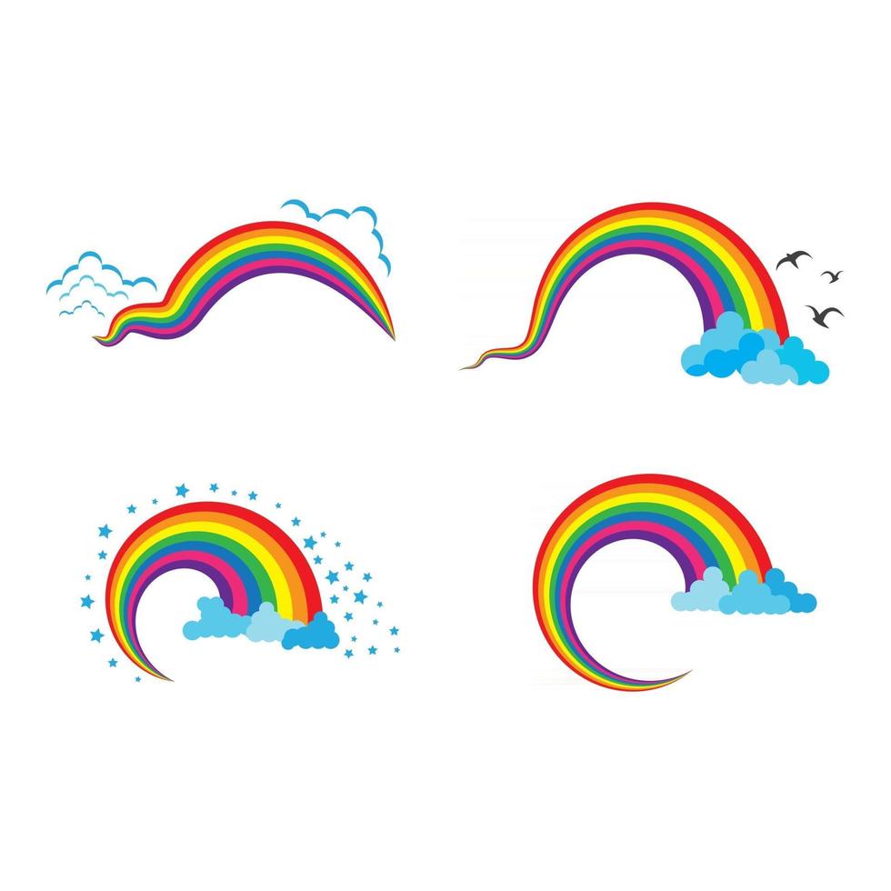 Rainbow logo images illustration vector