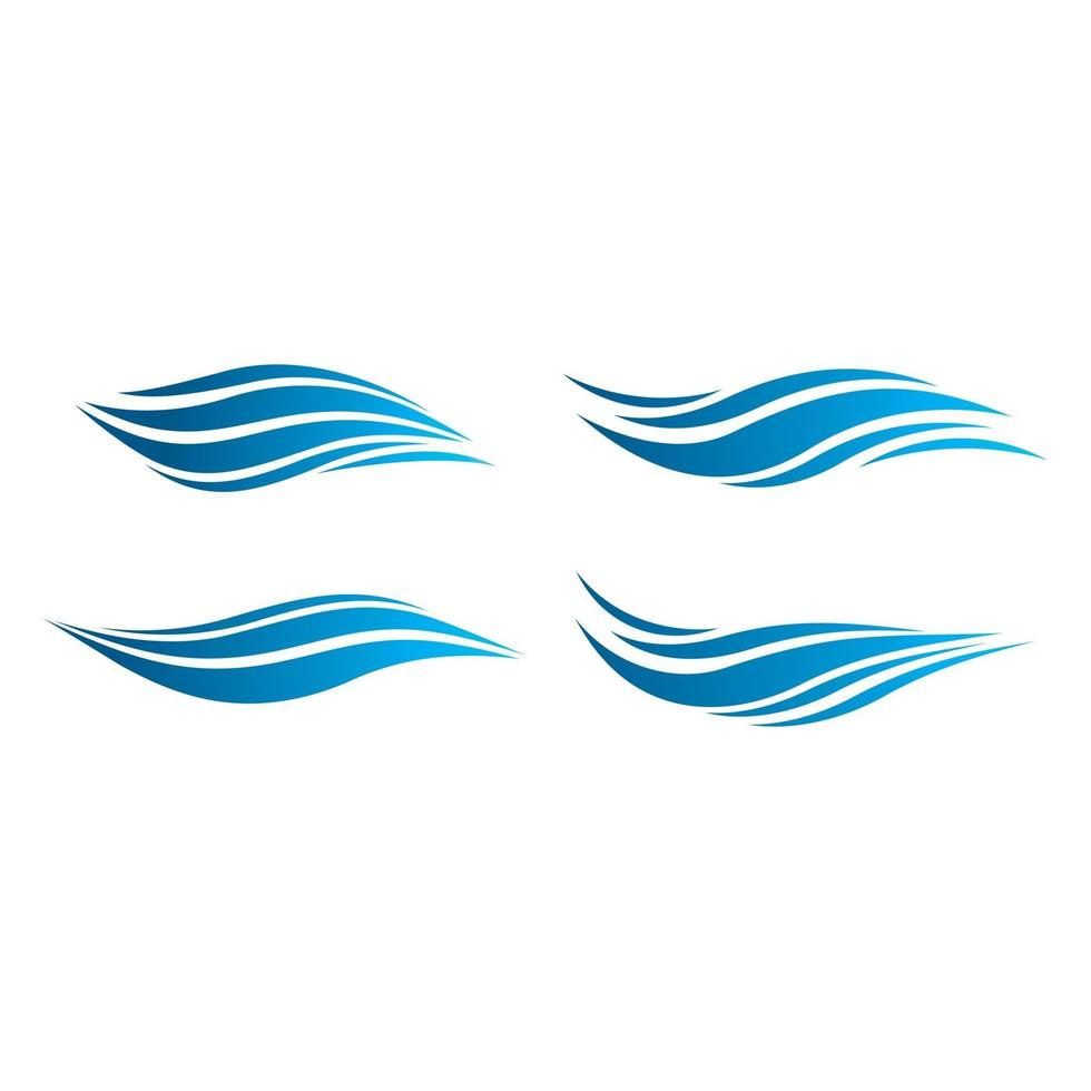 Water wave logo images vector