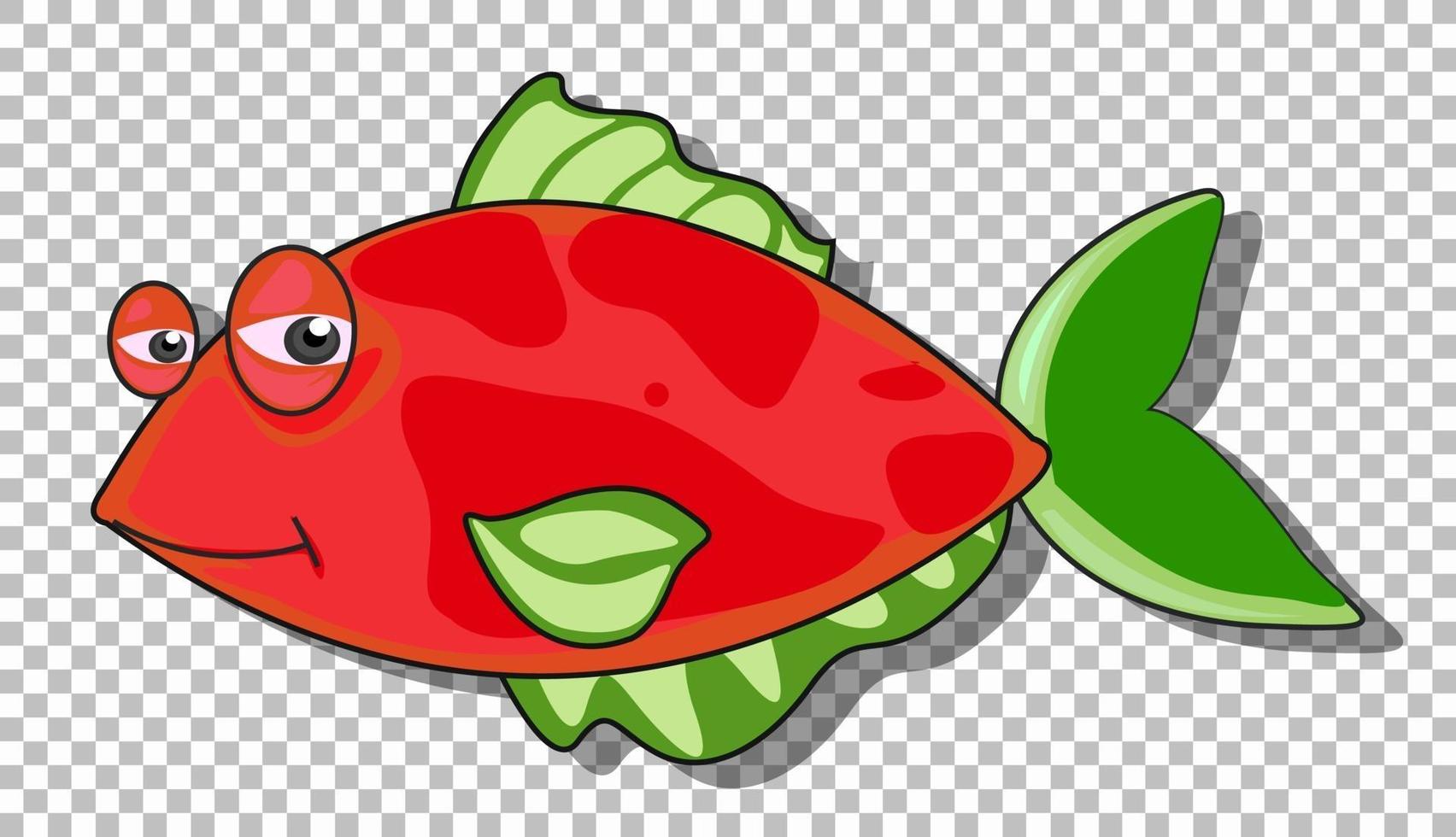 un personaje de dibujos animados de pescado aislado vector