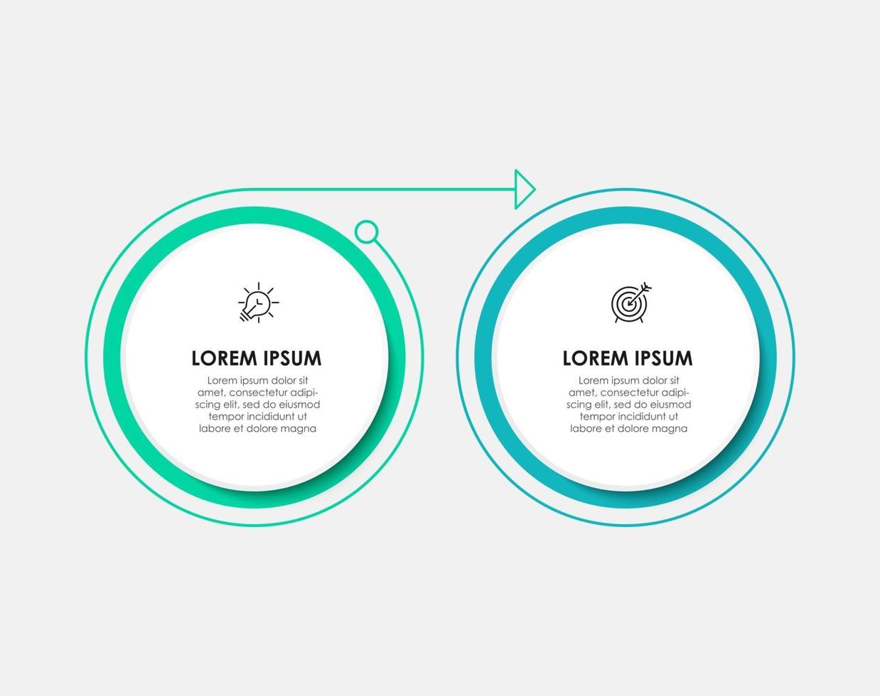 Infographic design template Vector with icons and 2 options or steps