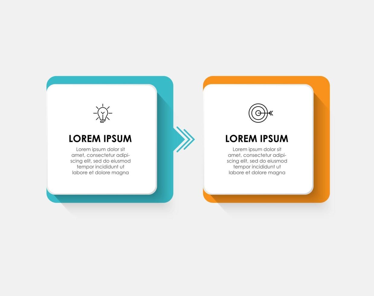 Infographic design template Vector with icons and 2 options or steps
