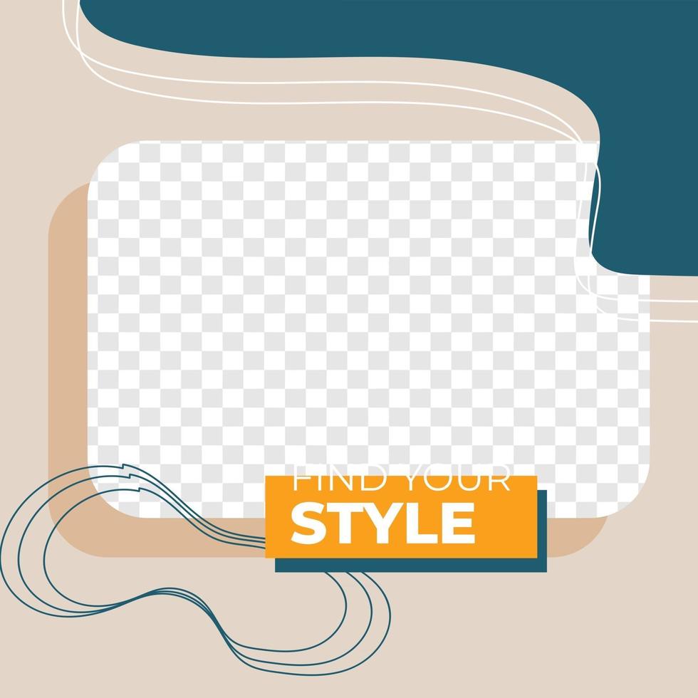 venta de moda descuento redes sociales post estilo minimalista moderno vector