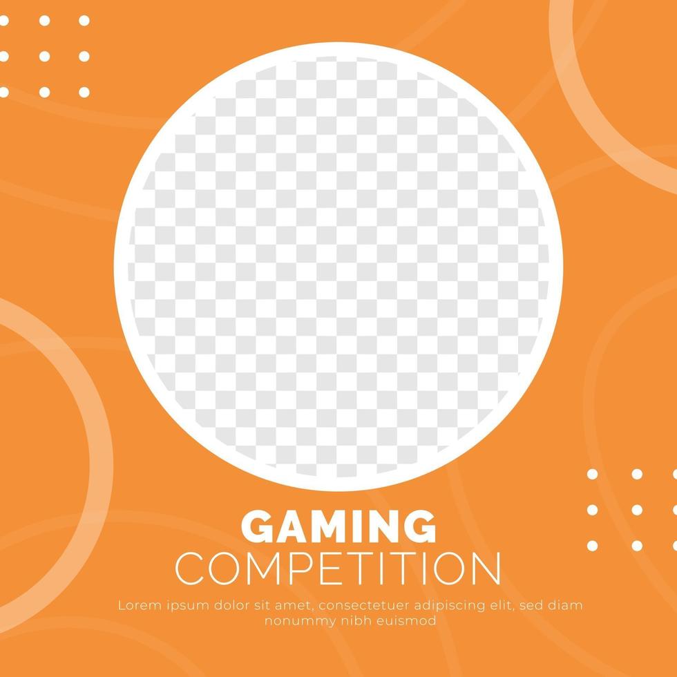 Gaming esport poster social media post template modern minimalis style vector