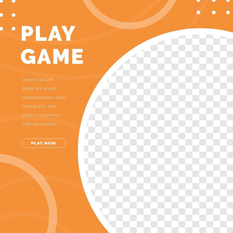 póster de deportes de juegos plantilla de publicación de redes sociales estilo minimalista moderno vector
