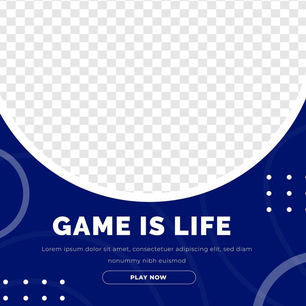Gaming esport poster social media post template modern minimalis style vector