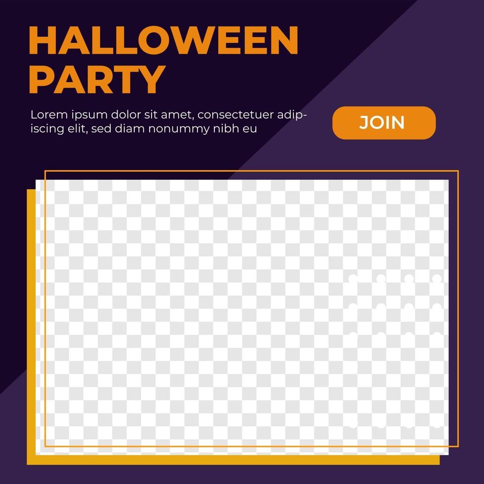 cartel de halloween diseño de plantilla de publicación de redes sociales vector