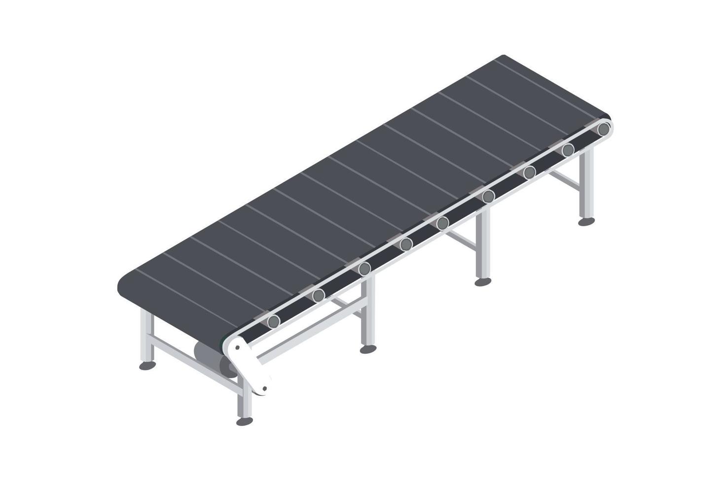 Factory automated with conveyor belt vector