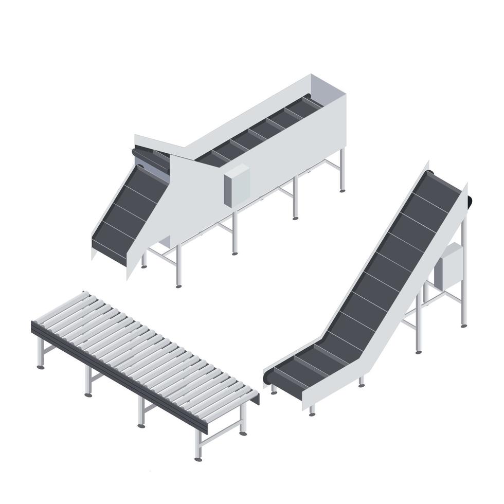 conjunto de maquinaria para la industria alimentaria vector