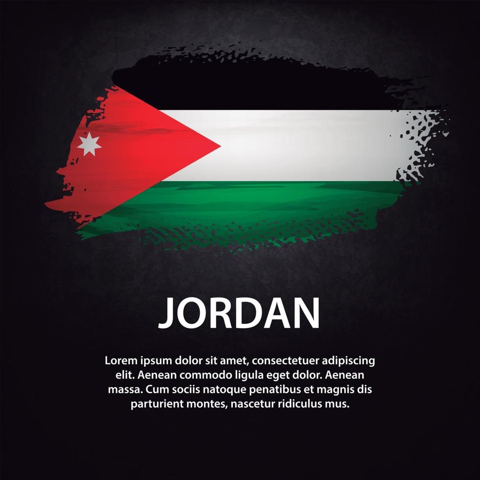 Jordan flag brush vector