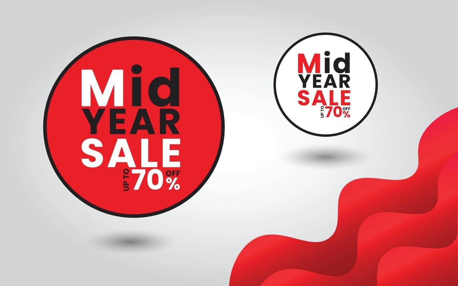 Mid year sale special offers and promotion template vector