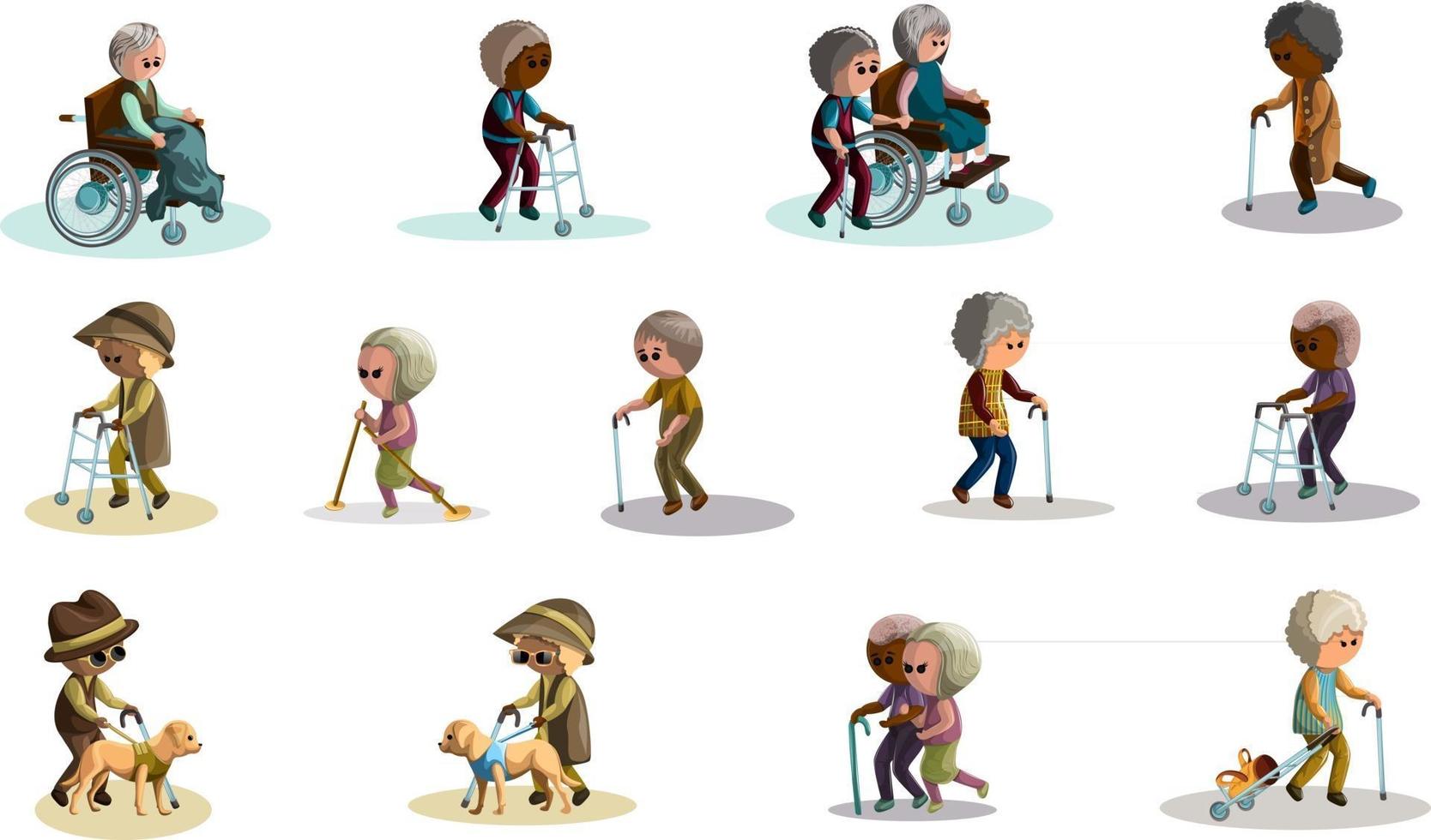 Help for the elderly and people with disabilities vector