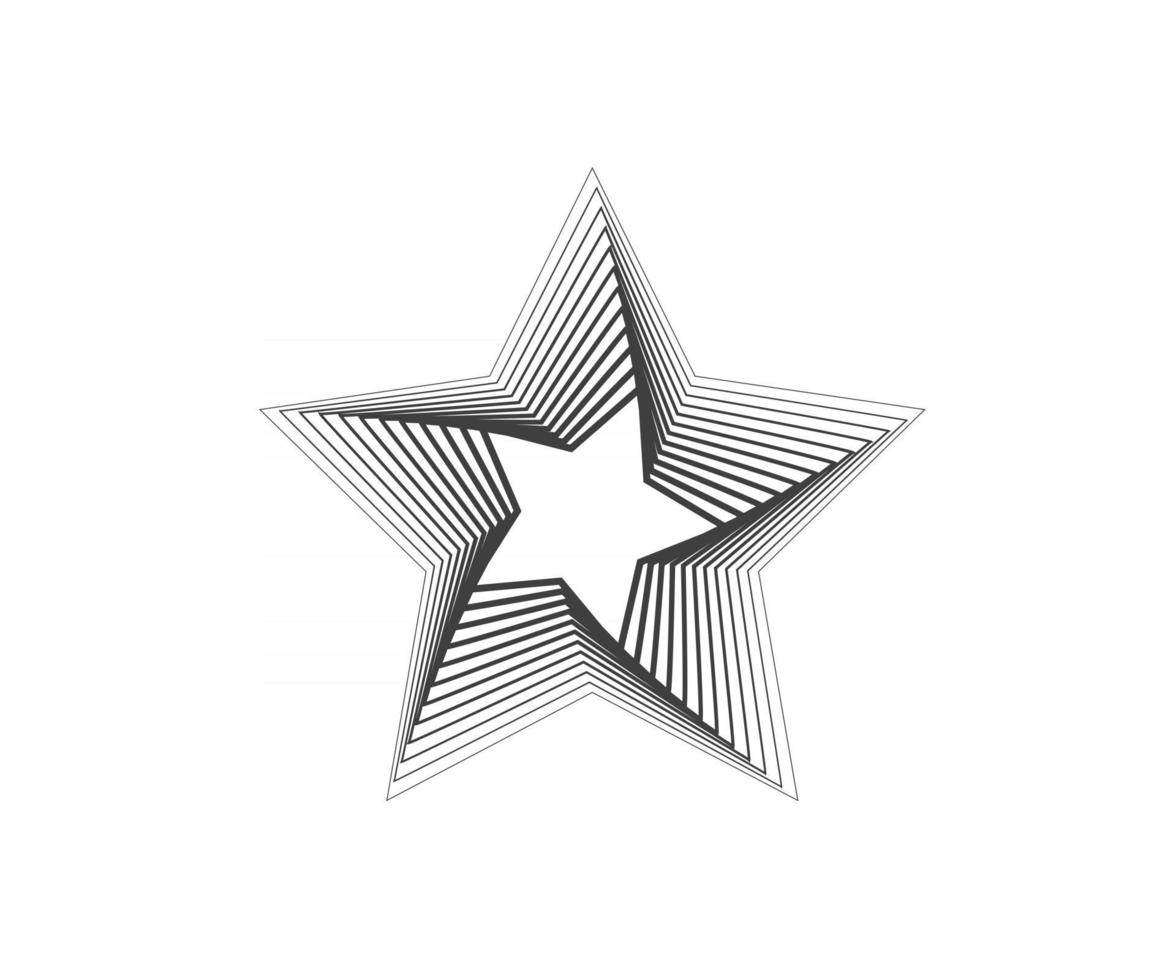 Star logo. Star lined icon, sign, symbol, Flat design, button vector