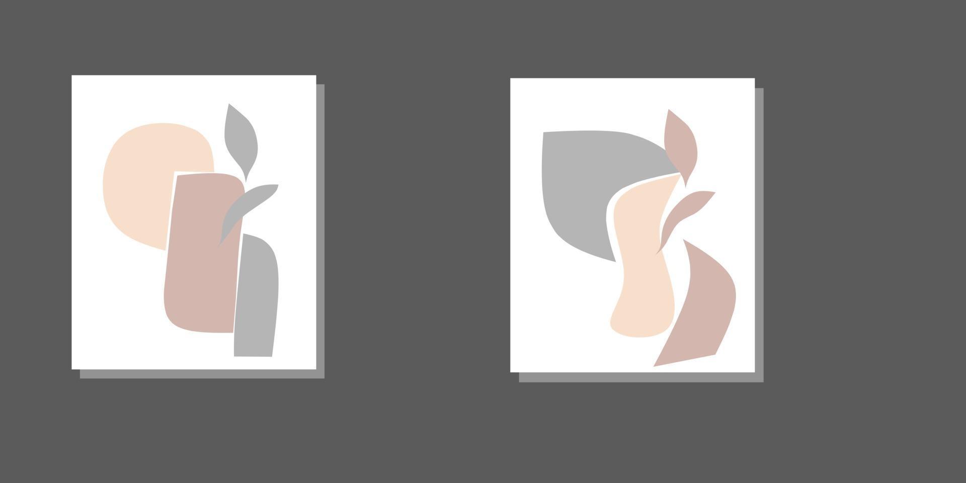 Ilustrasi estetika abstrak modern minimalis vector