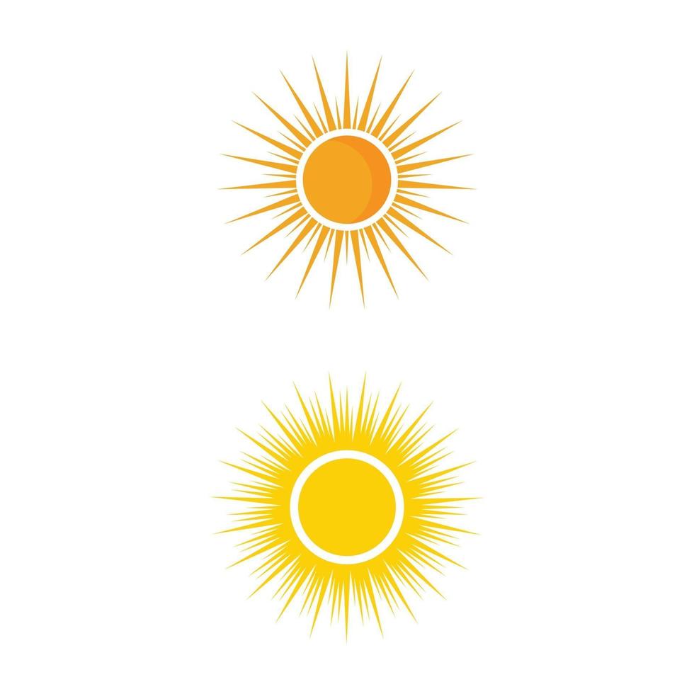 diseño de plantilla de logotipo de icono de ilustración de vector de sol