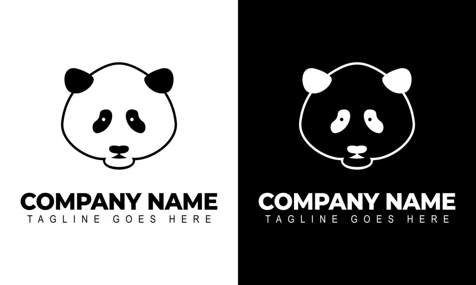 Gráfico vectorial de ilustración de la plantilla de diseño de logotipo de cabeza de panda. moderno vector