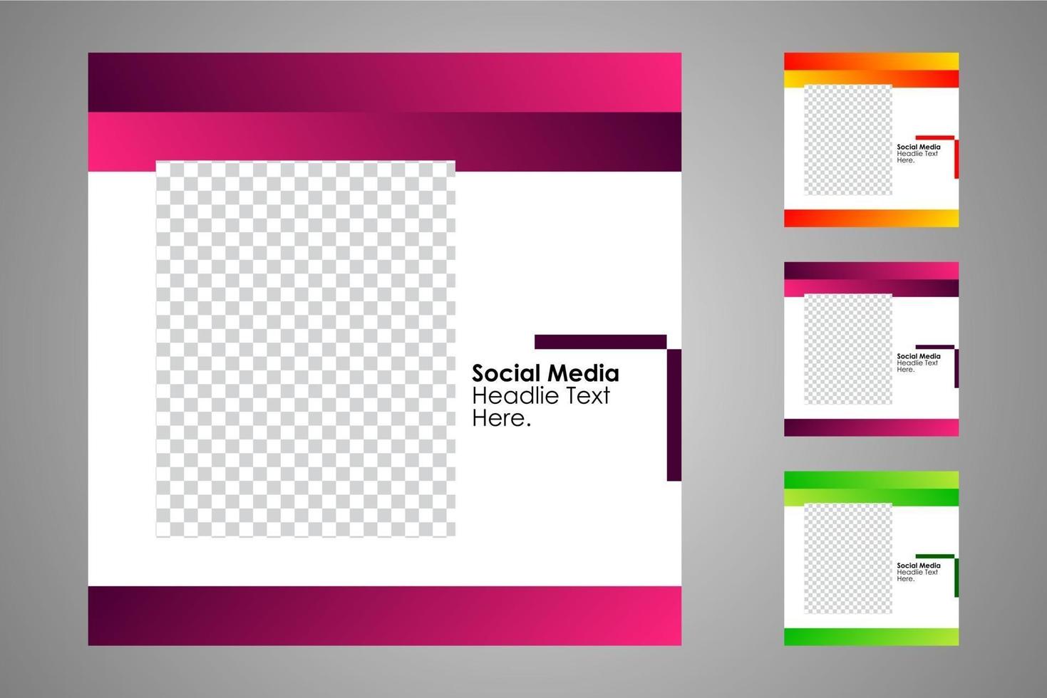 Suitable for social media posts templates and web or internet ads. vector