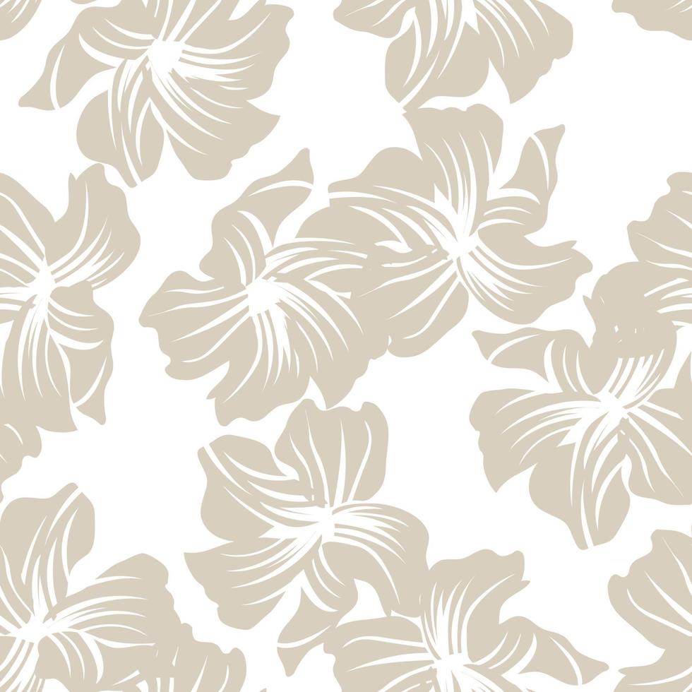 Brown Floral Seamless Pattern Background vector