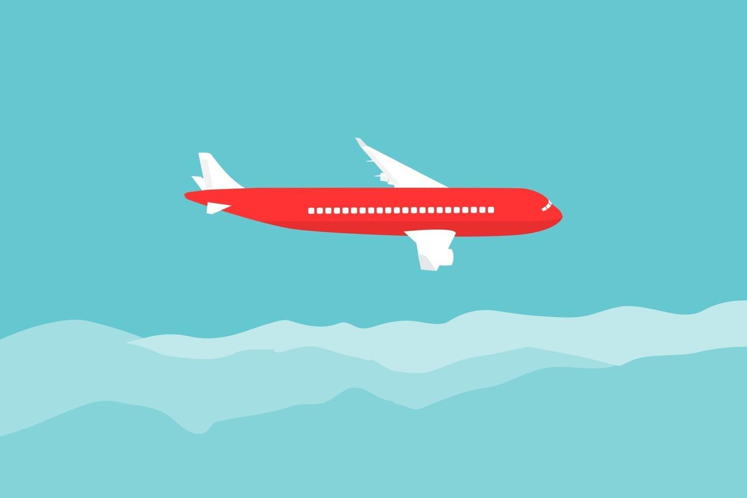 aerolínea volando en el cielo. ilustración vectorial vector