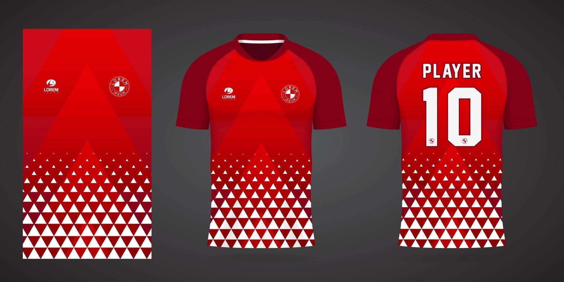 Plantilla de camiseta deportiva para uniformes de equipos y diseño de camisetas de fútbol. vector