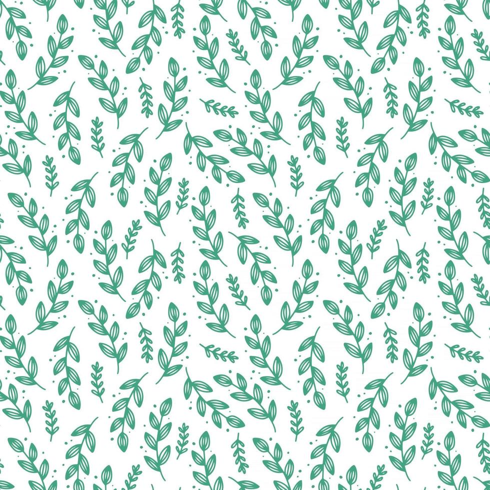 Seamless floral pattern with grean leaf vector