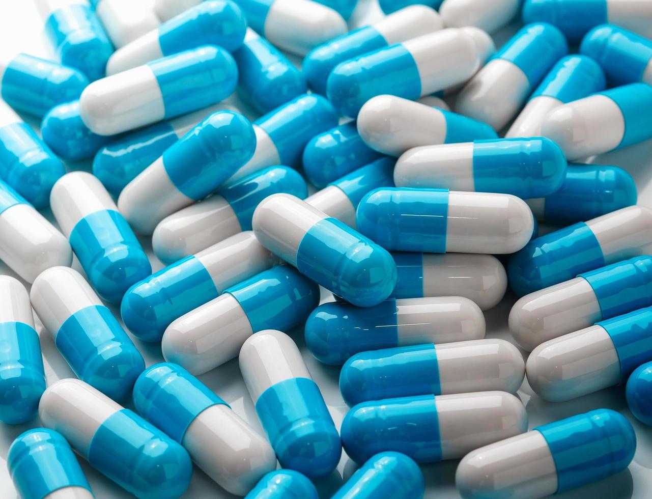 Pills capsules for background photo