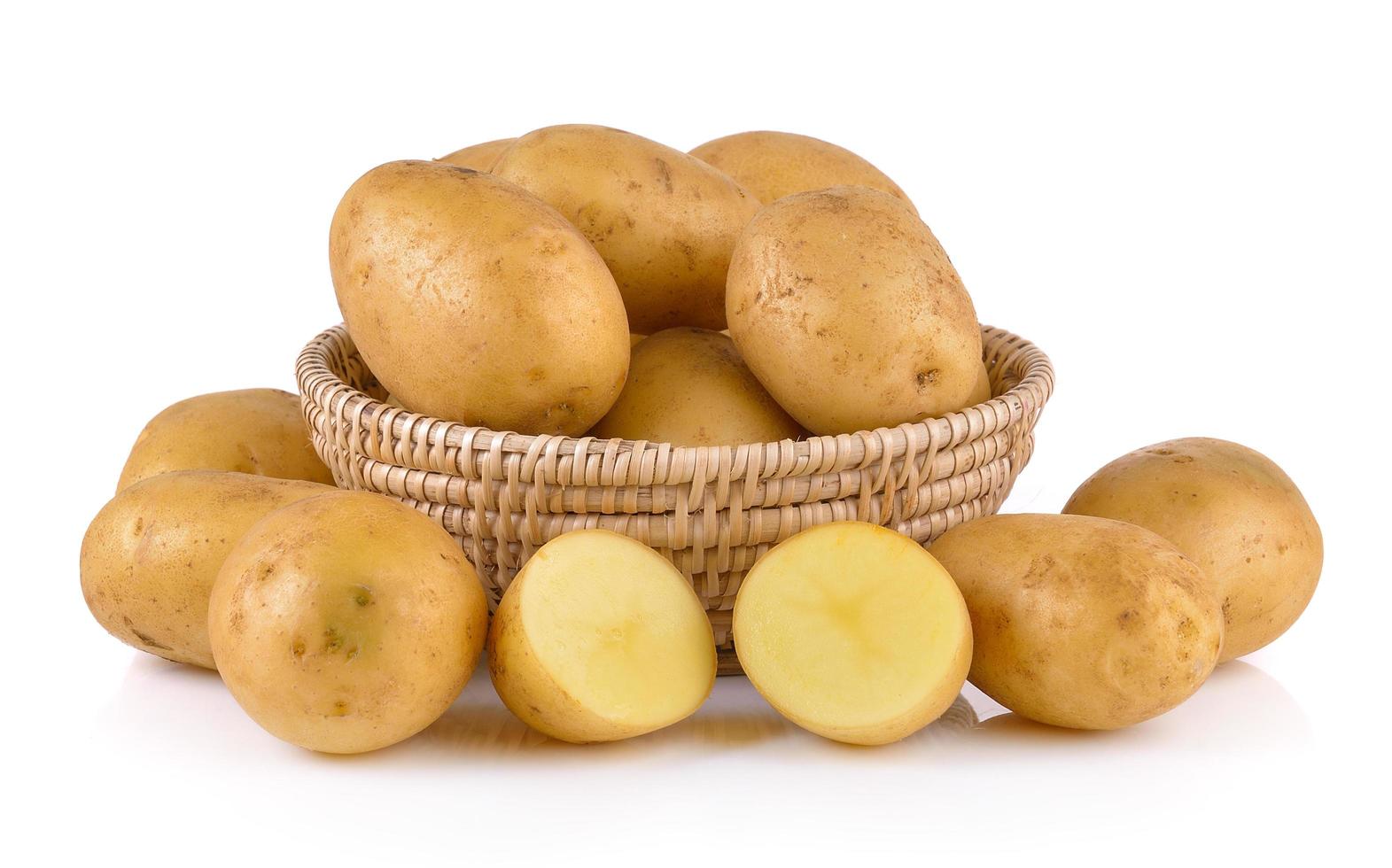 Potato isolated on white background photo