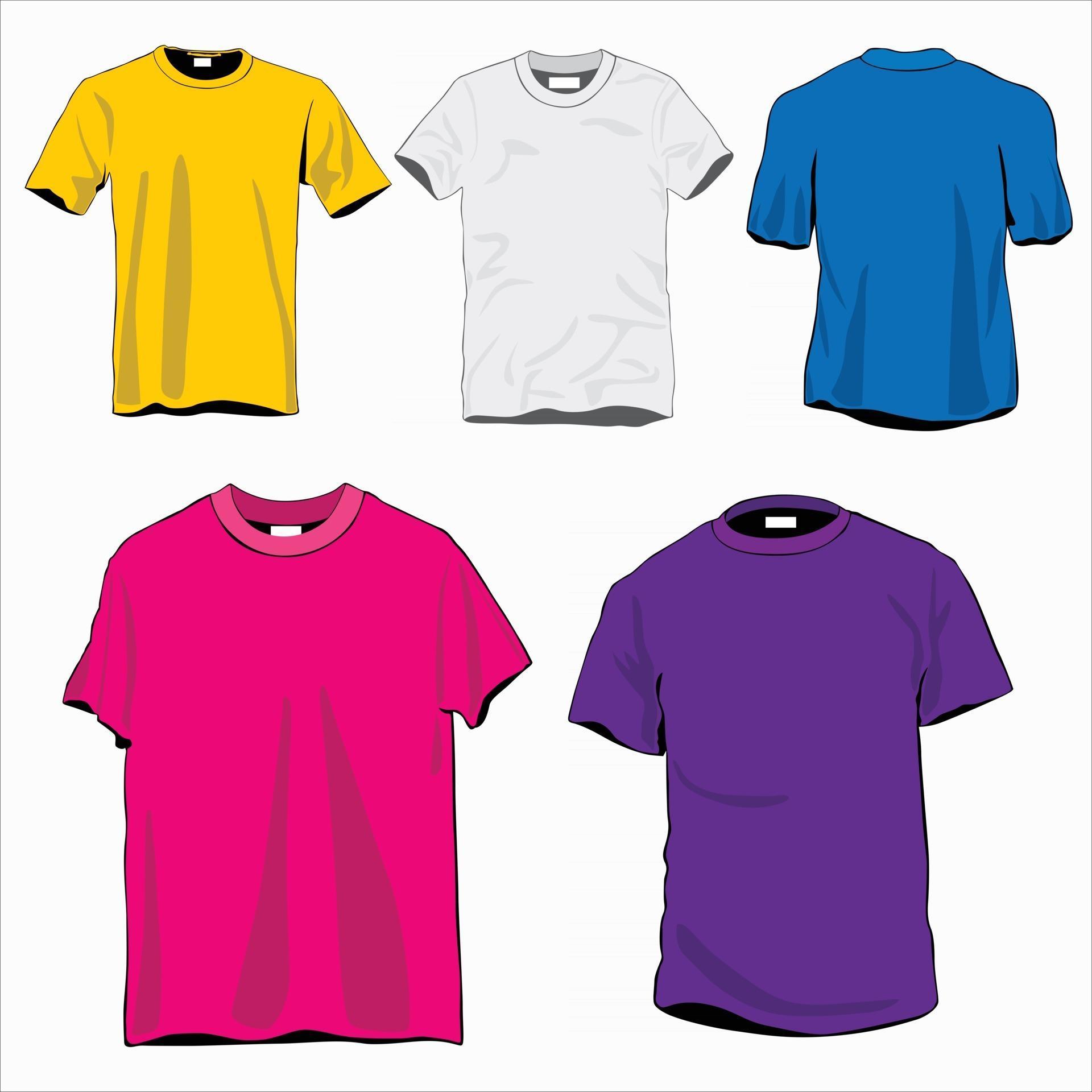 colorful t-shirt mockup vector 2980599 Vector Art at Vecteezy