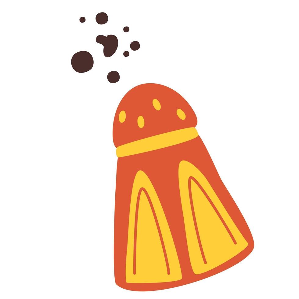 Salt or pepper shaker. Spice. kitchen utensil. vector
