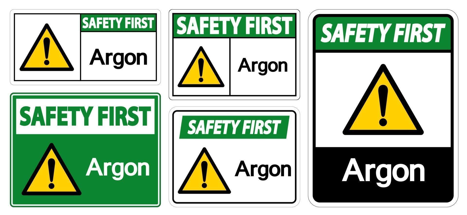 Safety First Argon vector