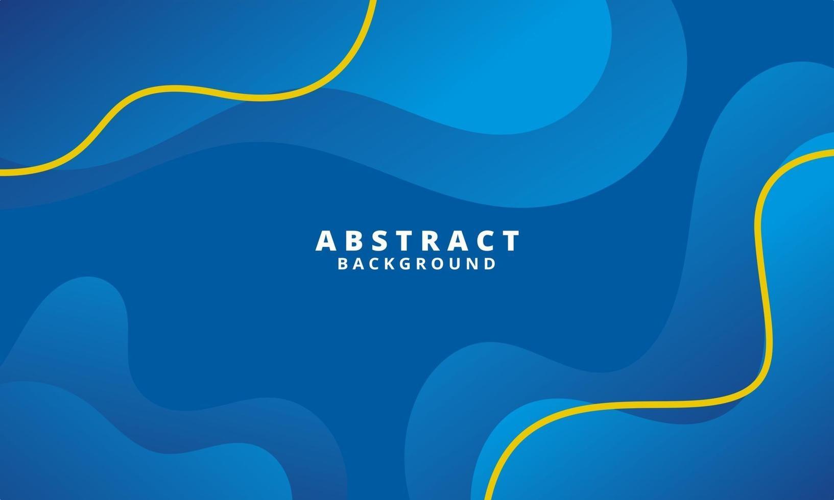 Abstract Blue Fluid Wave Background vector