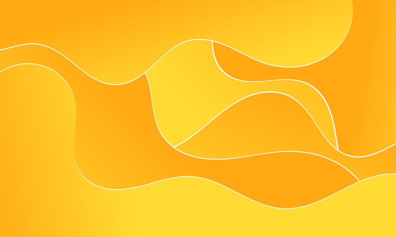 Abstract Yellow Fluid Wave Background vector