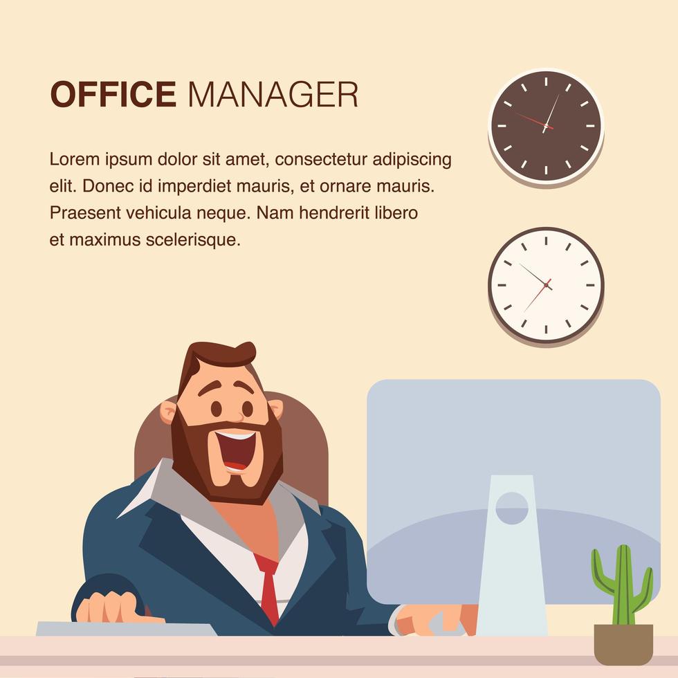 Office Manager  in Office vector