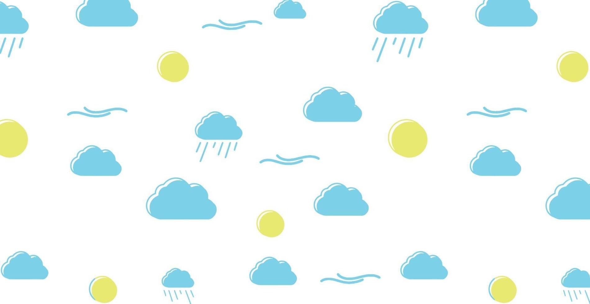 Patrón de fondo transparente, diferentes nubes blancas - vector