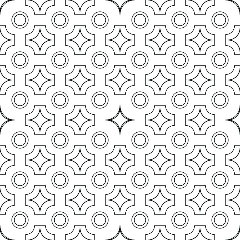 Seamless pattern, various geometric shapes on a white background vector