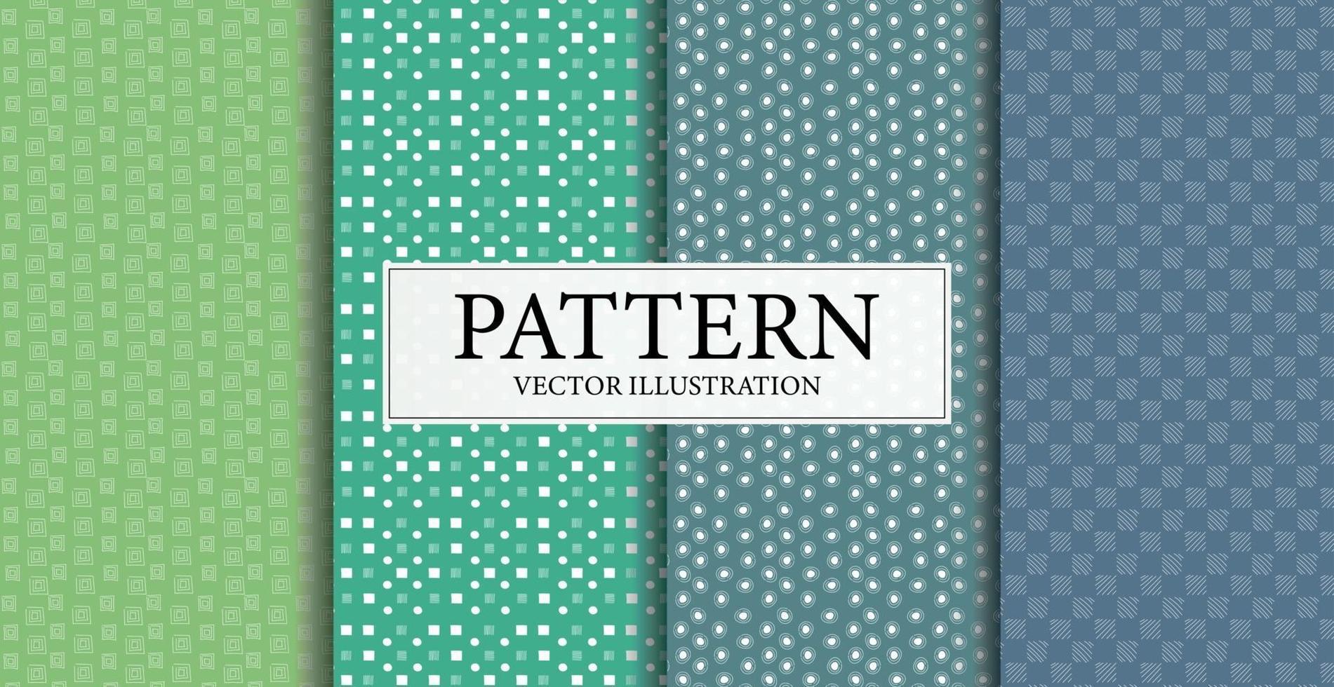 Assembly of seamless patterns, abstract shapes - Vector
