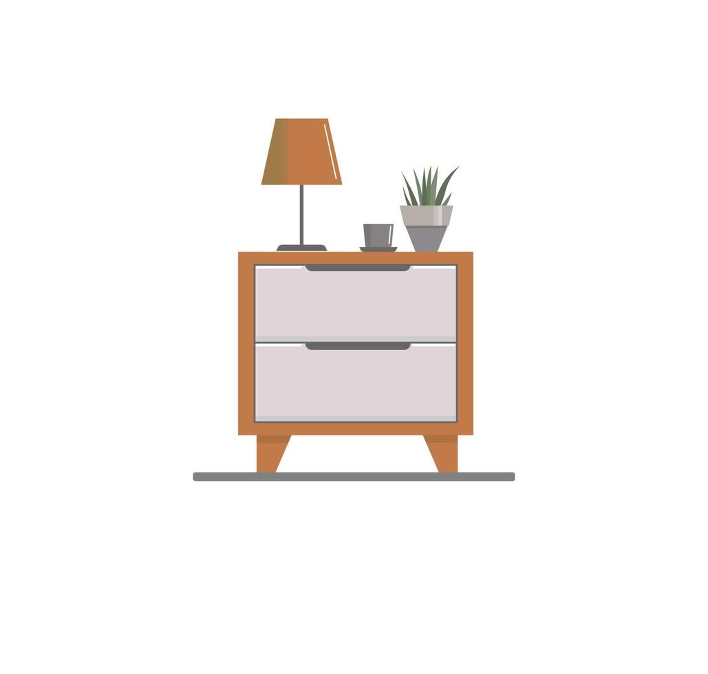 contemporary filing cabinet vector