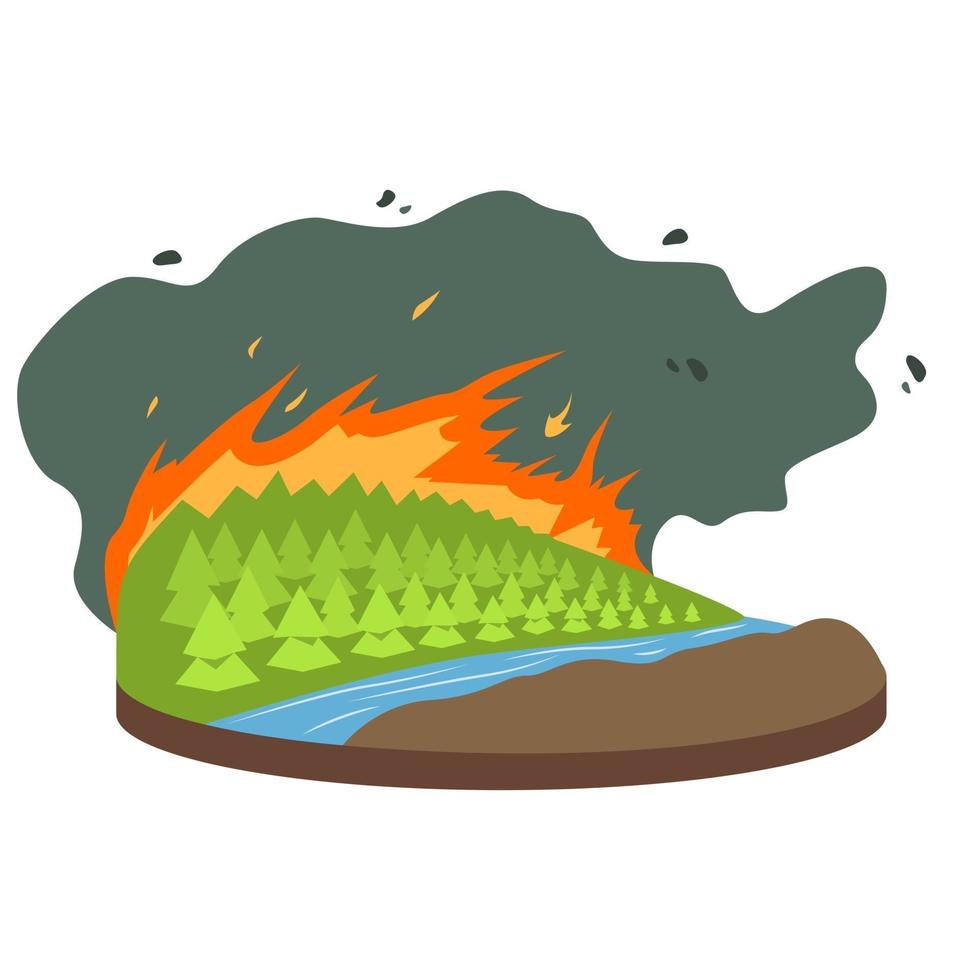 Wildfire cartoon vector illustration