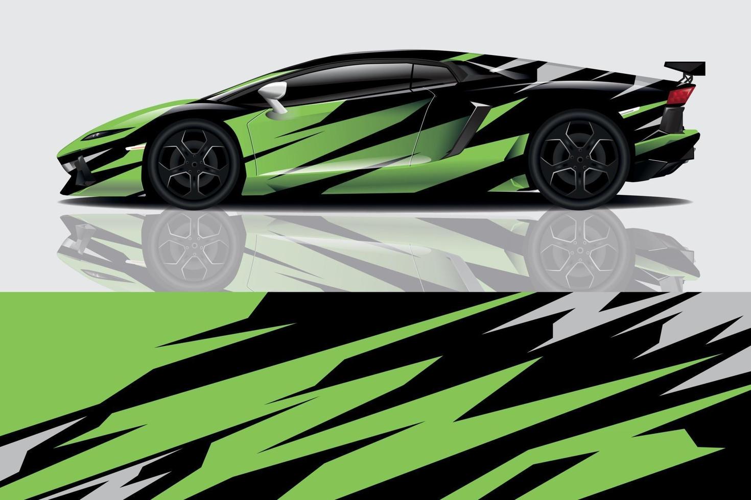 sport car decal wrap design vector
