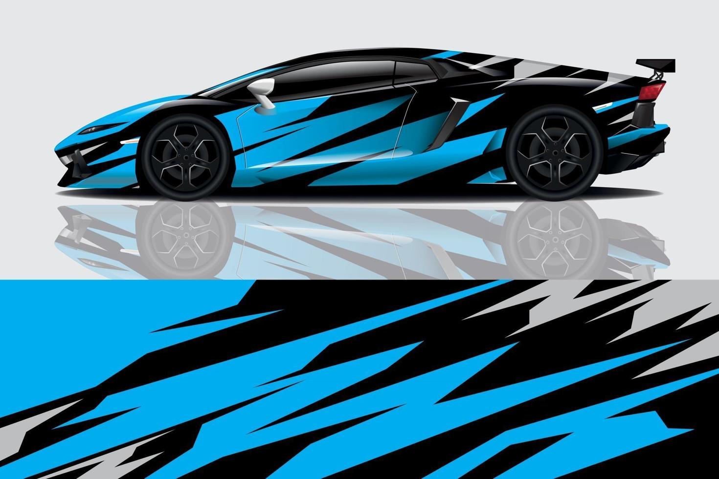 sport car decal wrap design vector