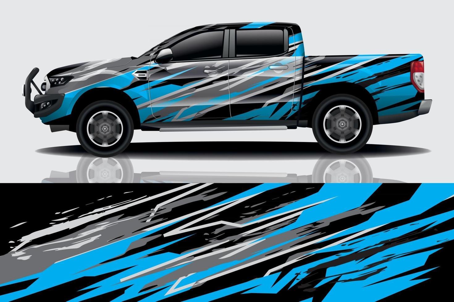 sport car decal wrap design vector