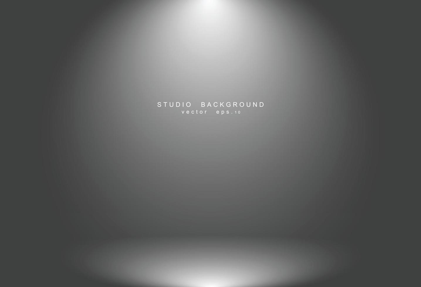 Empty black gradient studio room background. backdrop light interior vector