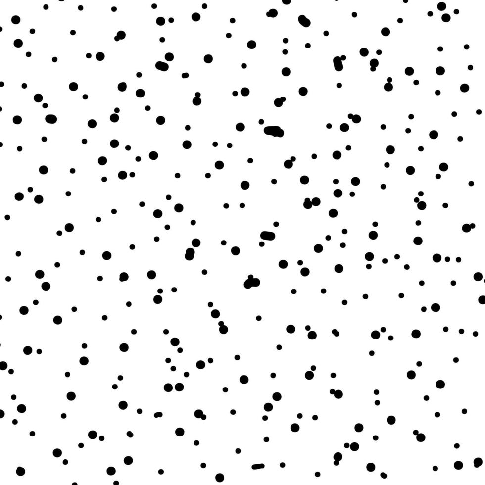 Polka dots brush painting pattern on background - hand drawn vector